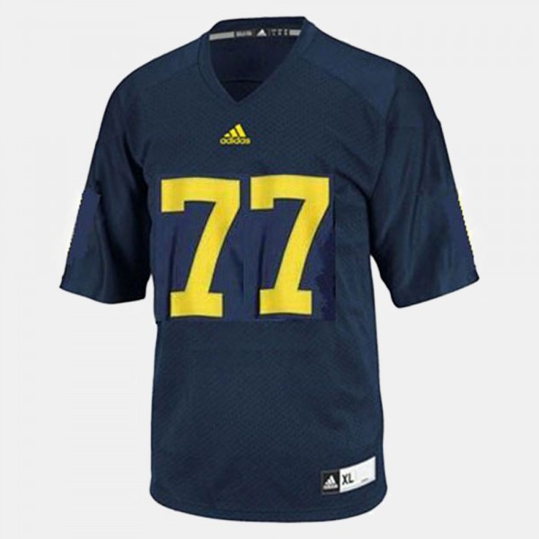 University of Michigan #77 Youth Taylor Lewan Jersey Blue Official College Football